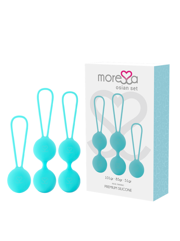 Moressa - Set Osian Premium In Silicone Turchese - MORESSA - Ovetti Palline Sfere | erosidea.com