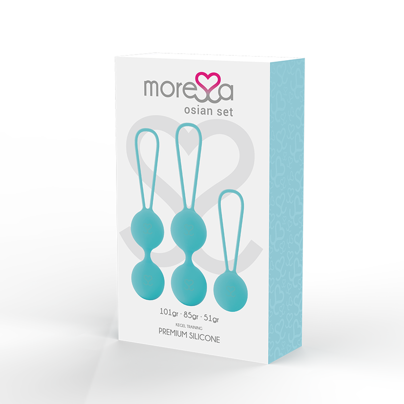 Moressa - Set Osian Premium In Silicone Turchese - MORESSA - Ovetti Palline Sfere | erosidea.com