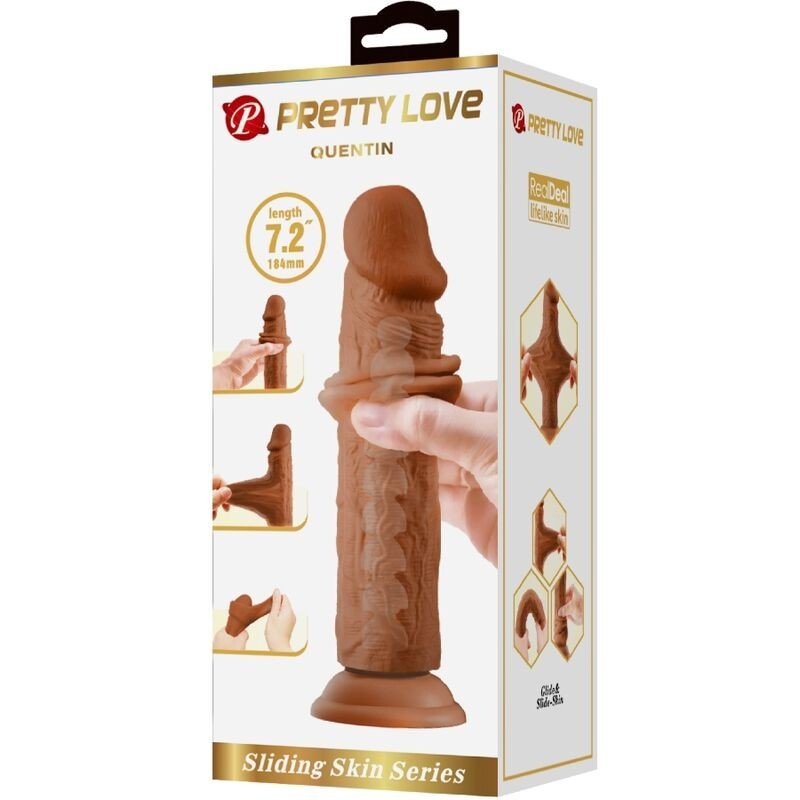 Quentin Dildo Realistico 18 Cm Marrone - PRETTY LOVE - Dildo Realistici | erosidea.com