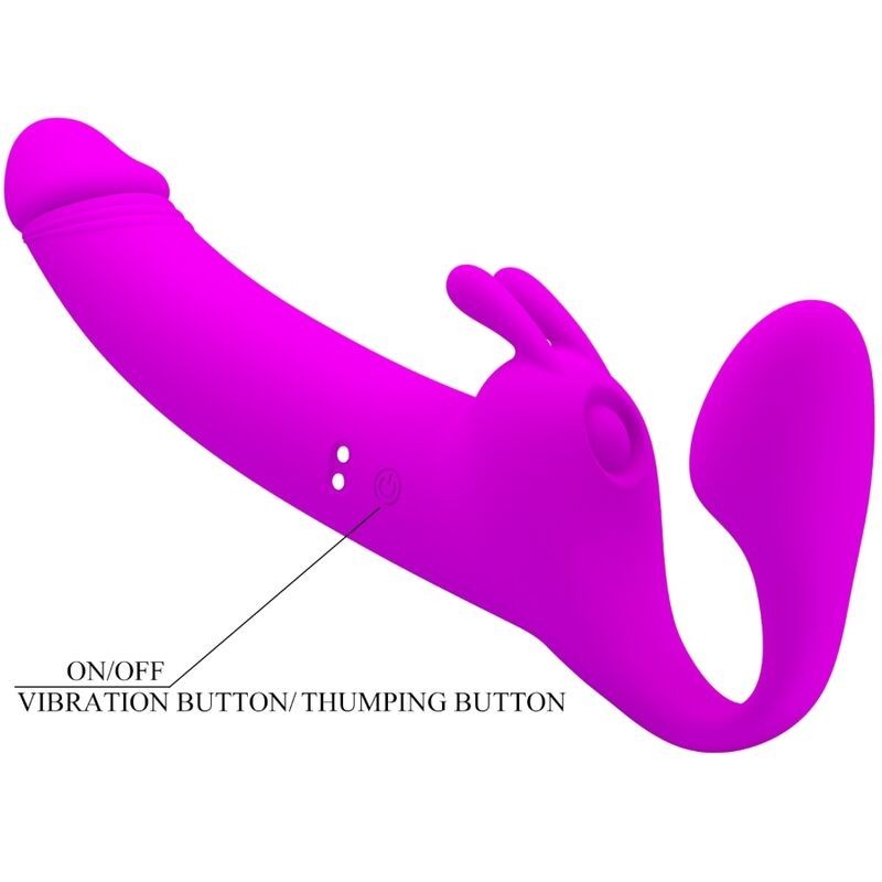 Strap On Pretty Love Vibrating Strapless Viola - PRETTY LOVE - Strap-on e Imbracature | erosidea.com