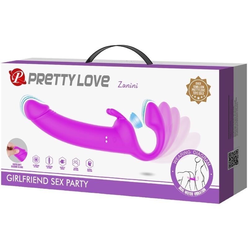 Strap On Pretty Love Vibrating Strapless Viola - PRETTY LOVE - Strap-on e Imbracature | erosidea.com