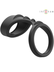 Intense - Theo Doppio Anello Per Pene In Silicone Modello Nero 3 - INTENSE COUPLES TOYS - Anelli Fallici | erosidea.com