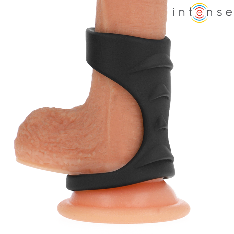 Intense - Theo Doppio Anello Per Pene In Silicone Modello Nero 3 - INTENSE COUPLES TOYS - Anelli Fallici | erosidea.com