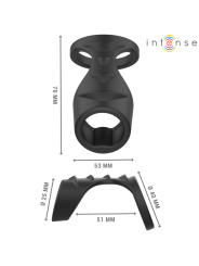 Intense - Theo Doppio Anello Per Pene In Silicone Modello Nero 3 - INTENSE COUPLES TOYS - Anelli Fallici | erosidea.com