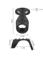 Intense - Theo Doppio Anello Per Pene In Silicone Modello Nero 3 - INTENSE COUPLES TOYS - Anelli Fallici | erosidea.com