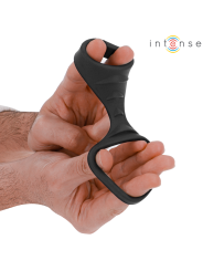 Intense - Theo Doppio Anello Per Pene In Silicone Modello Nero 3 - INTENSE COUPLES TOYS - Anelli Fallici | erosidea.com