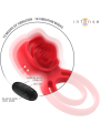Intense - Gail Stimolatore Rose 10 Vibrazioni Rosso Telecomando - INTENSE FUN - Stimolatori | erosidea.com