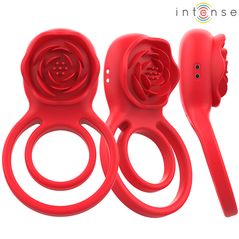 Intense - Gail Stimolatore Rose 10 Vibrazioni Rosso Telecomando - INTENSE FUN - Stimolatori | erosidea.com