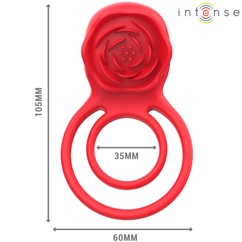 Intense - Gail Stimolatore Rose 10 Vibrazioni Rosso Telecomando - INTENSE FUN - Stimolatori | erosidea.com
