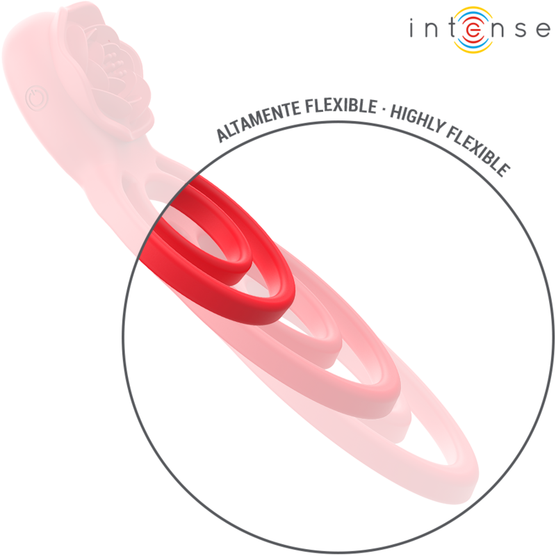 Intense - Gail Stimolatore Rose 10 Vibrazioni Rosso Telecomando - INTENSE FUN - Stimolatori | erosidea.com