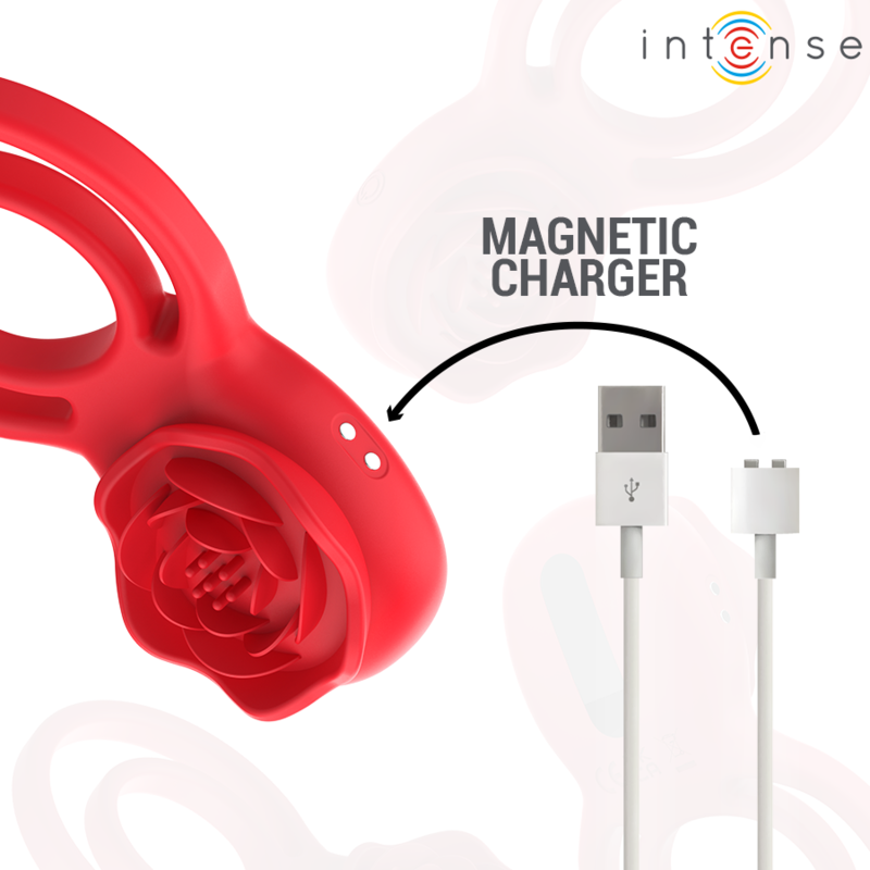 Intense - Gail Stimolatore Rose 10 Vibrazioni Rosso Telecomando - INTENSE FUN - Stimolatori | erosidea.com