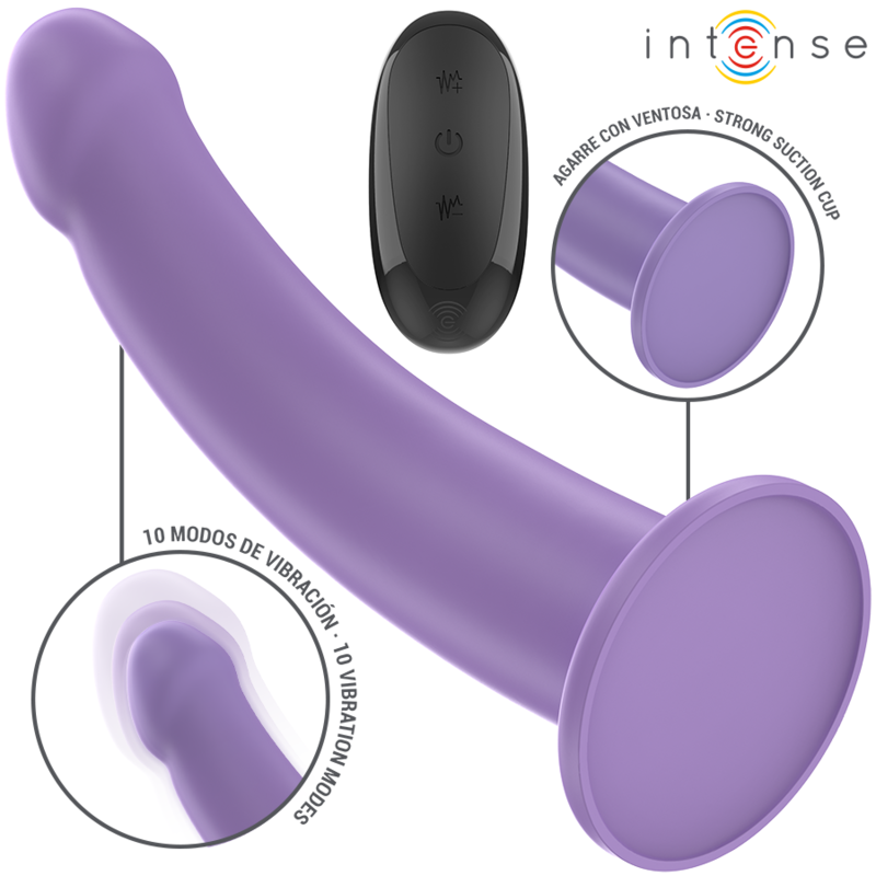 Intense - Eddie Vibratore 175 Cm 10 Vibrazioni Viola Telecomando - INTENSE FUN - Vibratori | erosidea.com
