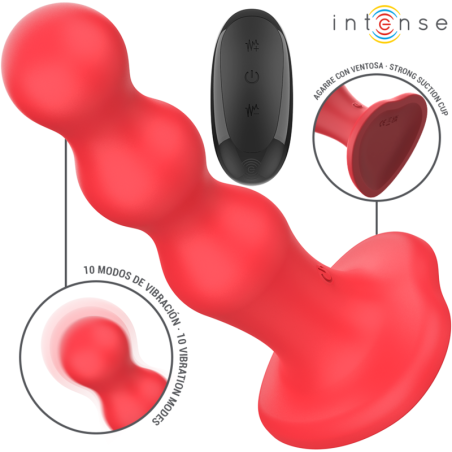 Intense - Cody Vibratore Con Ventosa Telecomando Rosso - INTENSE FUN - Vibratori | erosidea.com