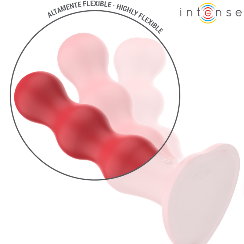 Intense - Cody Vibratore Con Ventosa Telecomando Rosso - INTENSE FUN - Vibratori | erosidea.com