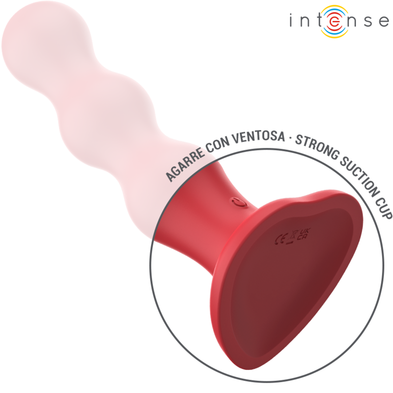 Intense - Cody Vibratore Con Ventosa Telecomando Rosso - INTENSE FUN - Vibratori | erosidea.com
