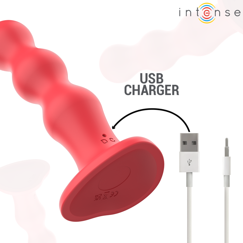 Intense - Cody Vibratore Con Ventosa Telecomando Rosso - INTENSE FUN - Vibratori | erosidea.com