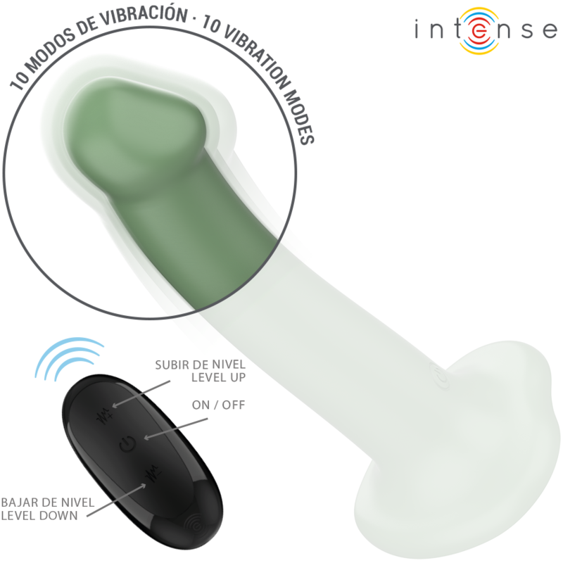 Intense - Vibratore Becca Con Ventosa - Verde - INTENSE FUN - Promozioni Erosidea | erosidea.com