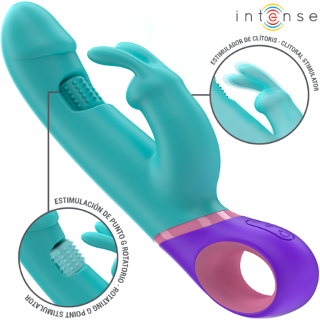 Vibratore Rabbit Intense Monica G-Spot Blu - INTENSE FUN - Vibratori Rabbit | erosidea.com