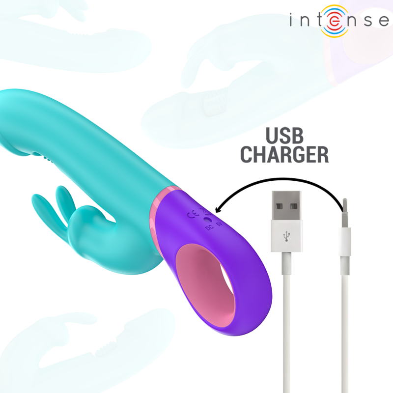 Vibratore Rabbit Intense Monica G-Spot Blu - INTENSE FUN - Vibratori Rabbit | erosidea.com