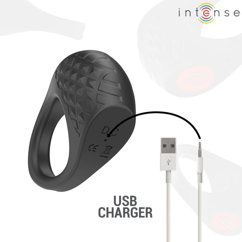 Intense - Vibratore Clover Anello Per Pene 10 Vibrazioni Nero - INTENSE COUPLES TOYS - Vibratori | erosidea.com