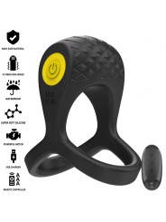 Intense - Vibratore Alex Doppio Anello Per Pene 10 Vibrazioni Nero - INTENSE COUPLES TOYS - Vibratori | erosidea.com