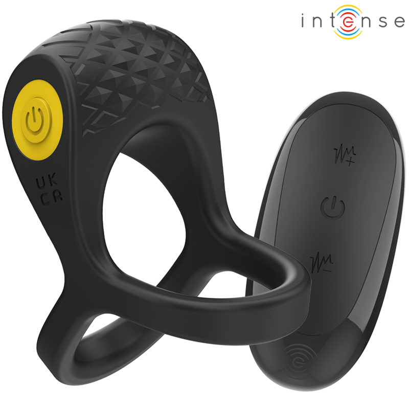 Intense - Vibratore Alex Doppio Anello Per Pene 10 Vibrazioni Nero - INTENSE COUPLES TOYS - Vibratori | erosidea.com