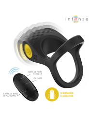 Intense - Vibratore Alex Doppio Anello Per Pene 10 Vibrazioni Nero - INTENSE COUPLES TOYS - Vibratori | erosidea.com