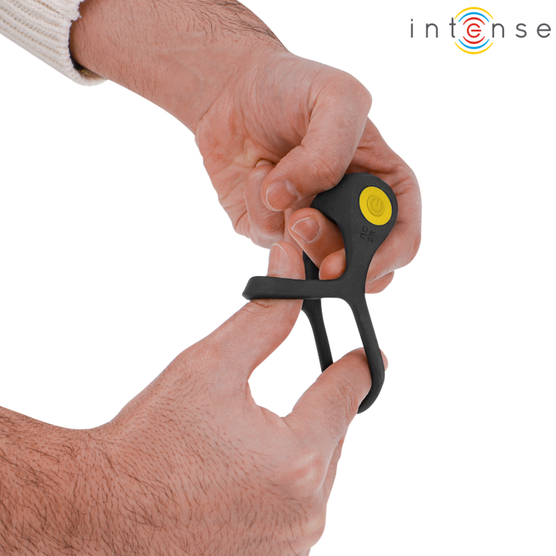 Intense - Vibratore Alex Doppio Anello Per Pene 10 Vibrazioni Nero - INTENSE COUPLES TOYS - Vibratori | erosidea.com