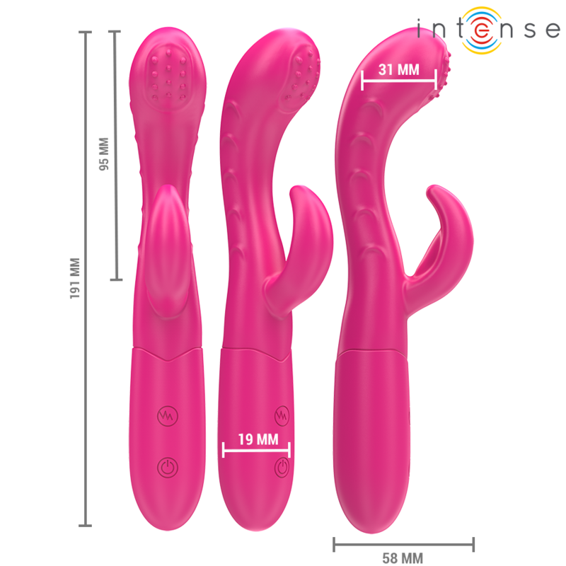 Vibratore Intense Amara Con Lingua Stimolante - INTENSE FUN - Vibratori Doppi | erosidea.com