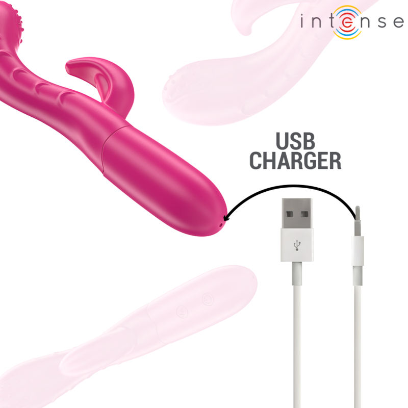 Vibratore Intense Amara Con Lingua Stimolante - INTENSE FUN - Vibratori Doppi | erosidea.com