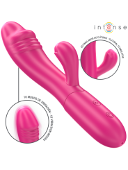 Intense - Vibratore Flessibile Ivy 10 Vibrazioni Con Stimolazione Della Lingua Rosa - INTENSE FUN - Vibratori | erosidea.com