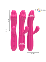 Intense - Vibratore Flessibile Ivy 10 Vibrazioni Con Stimolazione Della Lingua Rosa - INTENSE FUN - Vibratori | erosidea.com