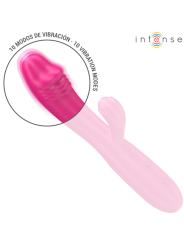Intense - Vibratore Flessibile Ivy 10 Vibrazioni Con Stimolazione Della Lingua Rosa - INTENSE FUN - Vibratori | erosidea.com