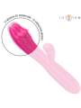 Intense - Vibratore Flessibile Ivy 10 Vibrazioni Con Stimolazione Della Lingua Rosa - INTENSE FUN - Vibratori | erosidea.com