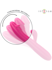 Intense - Vibratore Flessibile Ivy 10 Vibrazioni Con Stimolazione Della Lingua Rosa - INTENSE FUN - Vibratori | erosidea.com