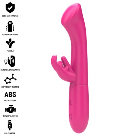 Vibratore Rabbit Intense Julieta Rosa 18.6 Cm - INTENSE FUN - Vibratori Rabbit | erosidea.com