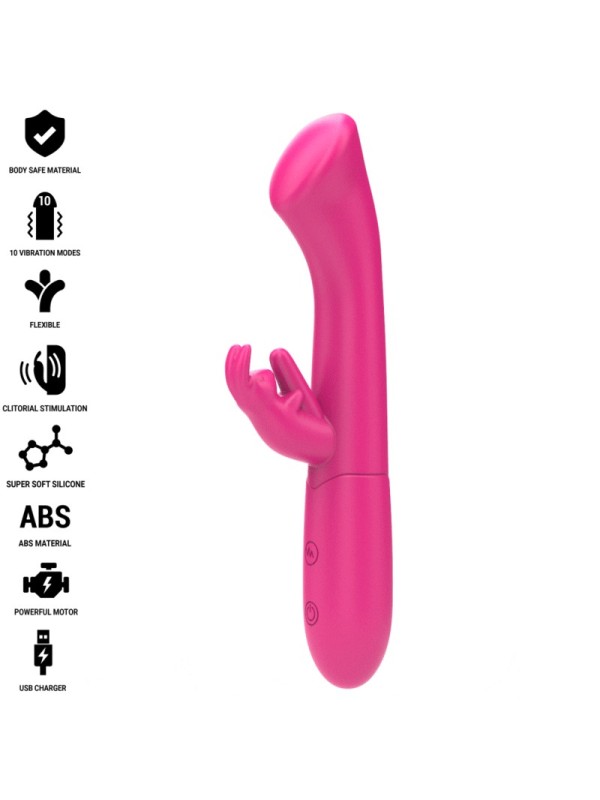 Vibratore Rabbit Intense Julieta Rosa 18.6 Cm - INTENSE FUN - Vibratori Rabbit | erosidea.com