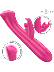 Vibratore Rabbit Intense Julieta Rosa 18.6 Cm - INTENSE FUN - Vibratori Rabbit | erosidea.com
