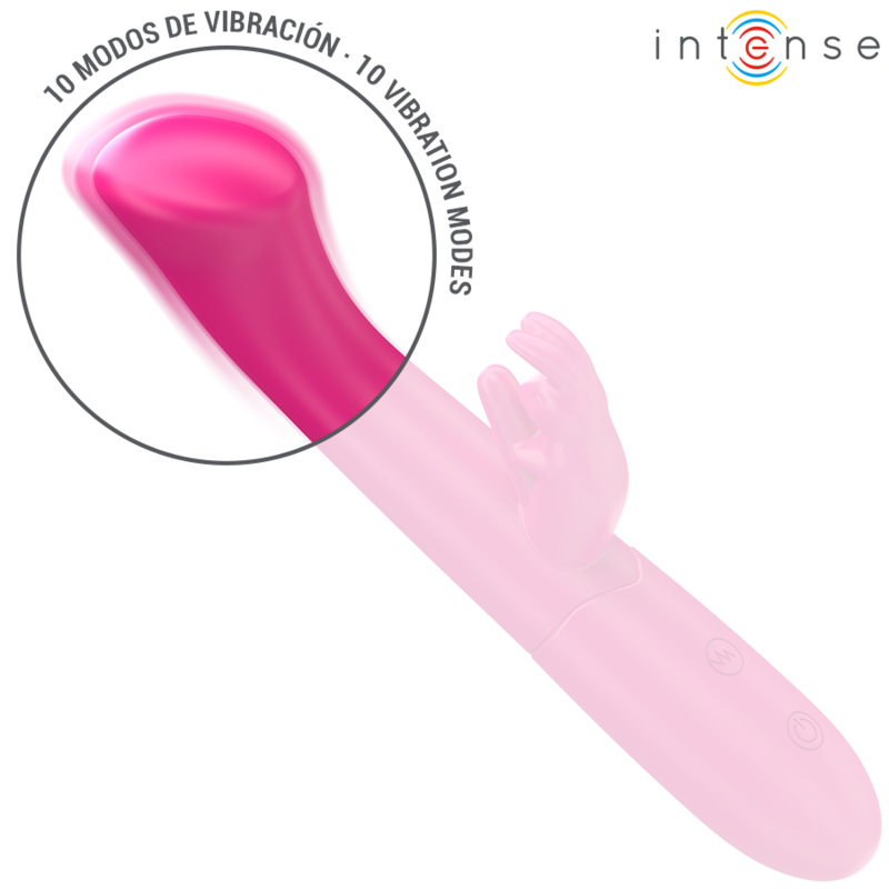 Vibratore Rabbit Intense Julieta Rosa 18.6 Cm - INTENSE FUN - Vibratori Rabbit | erosidea.com