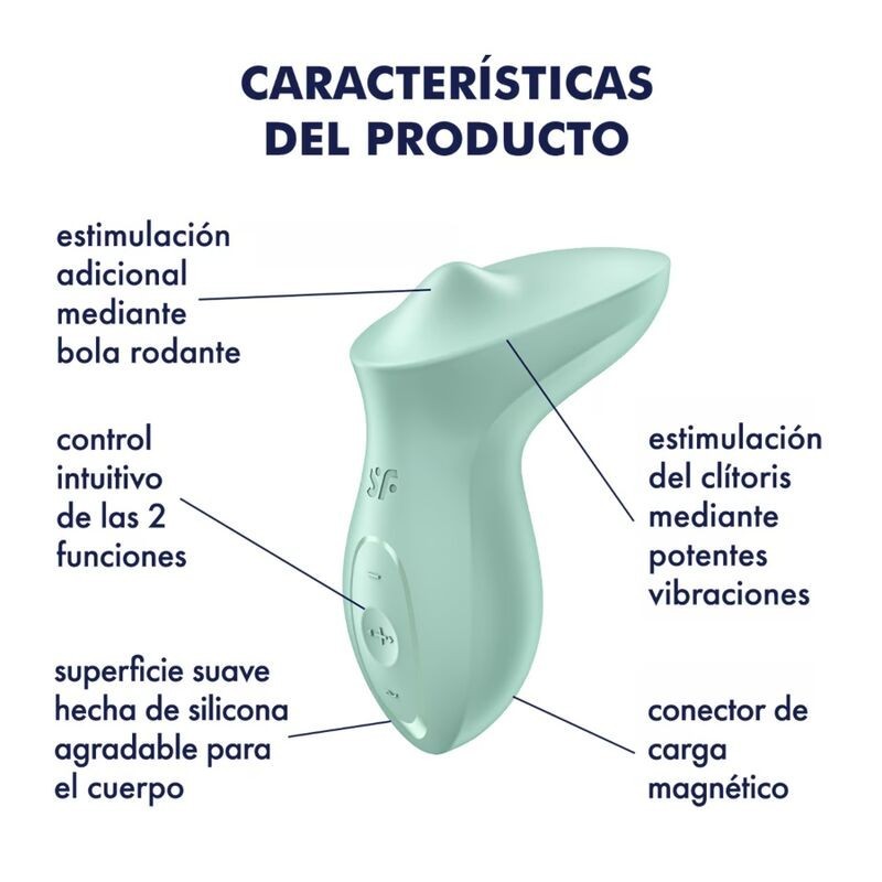 Vibratore Exciterrr Lay-On Per Clitoride Menta - SATISFYER VIBRATOR - Vibratori Clitoride | erosidea.com