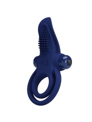 Bronson Anello Doppio Con Vibrazione Blu - PRETTY LOVE MALE - Anelli Fallici | erosidea.com