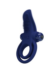 Bronson Anello Doppio Con Vibrazione Blu - PRETTY LOVE MALE - Anelli Fallici | erosidea.com