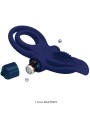 Bronson Anello Doppio Con Vibrazione Blu - PRETTY LOVE MALE - Anelli Fallici | erosidea.com