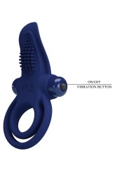 Bronson Anello Doppio Con Vibrazione Blu - PRETTY LOVE MALE - Anelli Fallici | erosidea.com