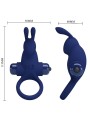 Jiro Anello Rabbit Con Vibrazione Blu - PRETTY LOVE MALE - Vibratori Rabbit | erosidea.com