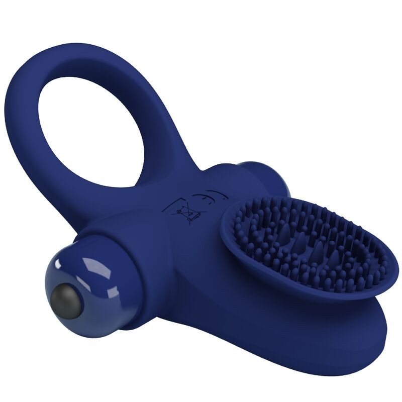 Palle Anello Con Vibrazione Blu - PRETTY LOVE MALE - Anelli Fallici | erosidea.com