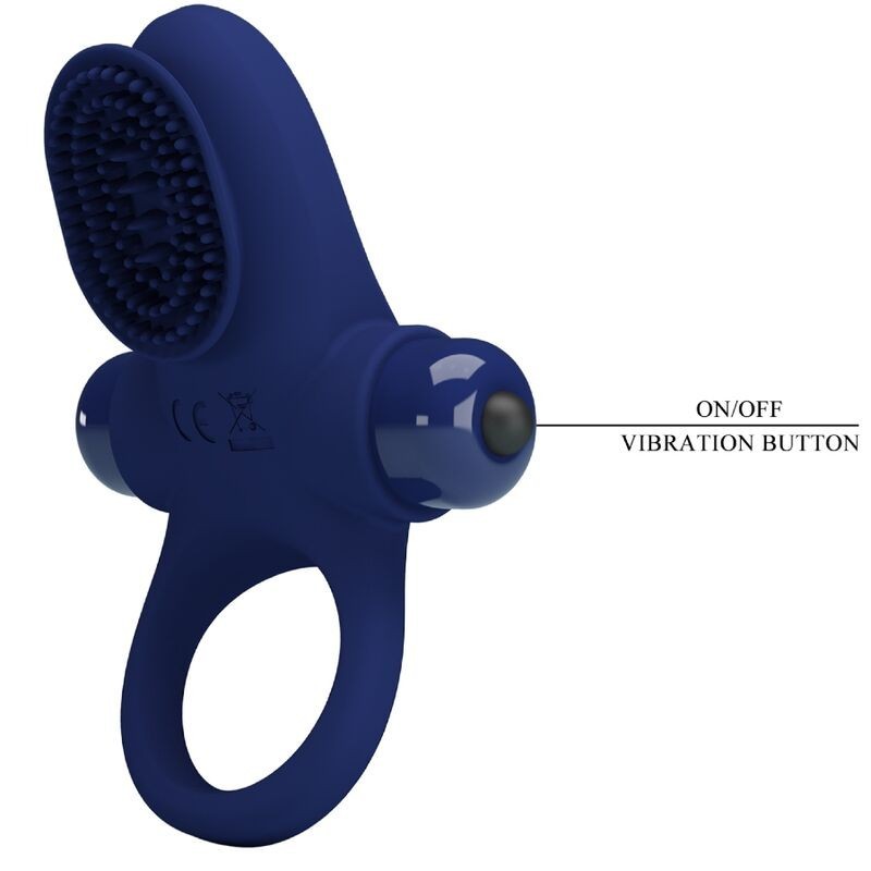 Palle Anello Con Vibrazione Blu - PRETTY LOVE MALE - Anelli Fallici | erosidea.com