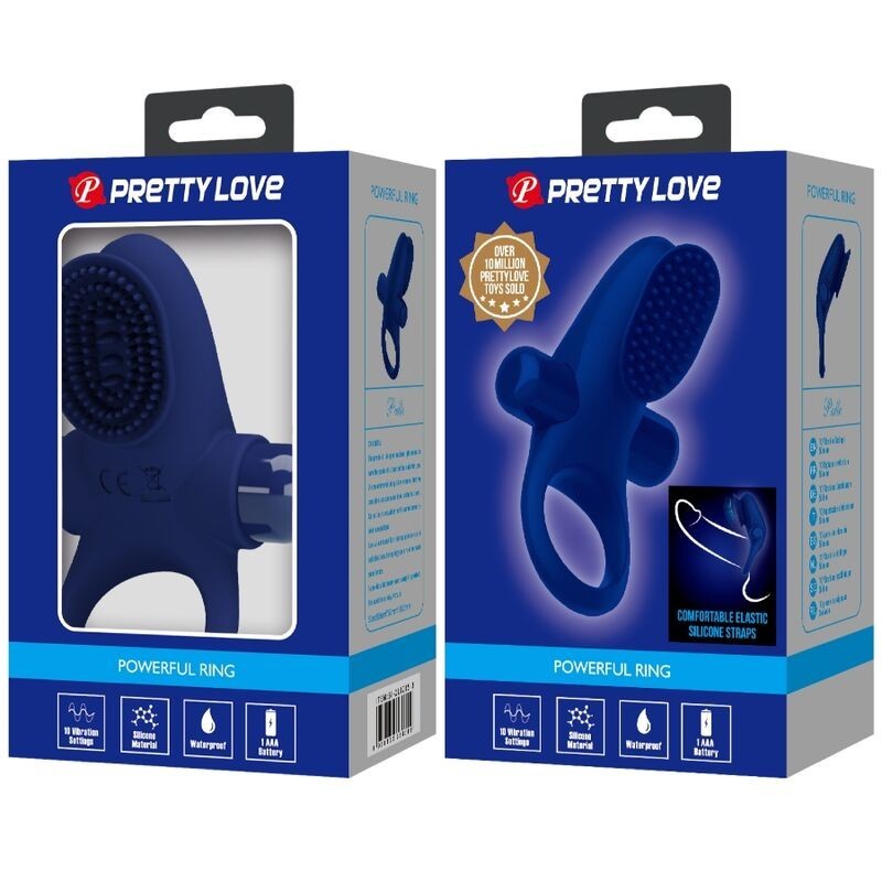 Palle Anello Con Vibrazione Blu - PRETTY LOVE MALE - Anelli Fallici | erosidea.com