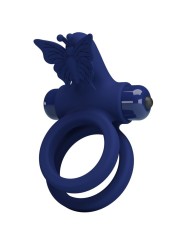 Jamele Doppio Anello Con Vibrazione E Stimolatore Farfalla Blu - PRETTY LOVE MALE - Anelli Fallici | erosidea.com