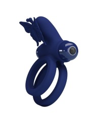 Jamele Doppio Anello Con Vibrazione E Stimolatore Farfalla Blu - PRETTY LOVE MALE - Anelli Fallici | erosidea.com